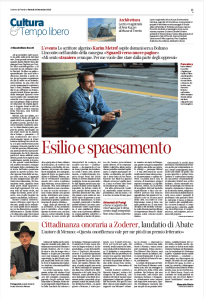 Intervista sul Corriere del Trentino